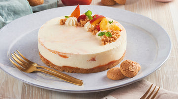 Peach and Amaretti d’Italia Cheesecake