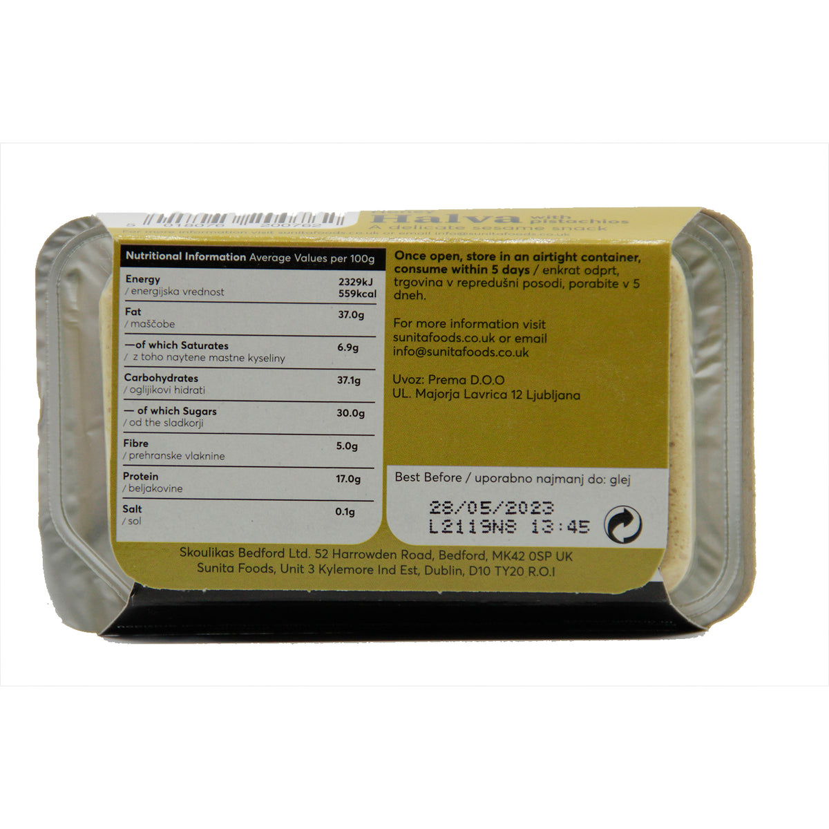 Sunita Honey Halva with Pistachios 75g Greek Honey Halva Taste