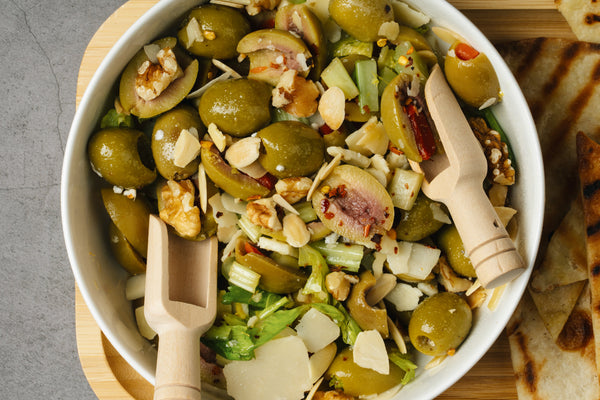 Sunita green Olives with Almonds, Celery & Parmesan - Taste from the Med