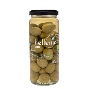 Hellenic Sun Organic Green Olives 330g - Taste from the Med