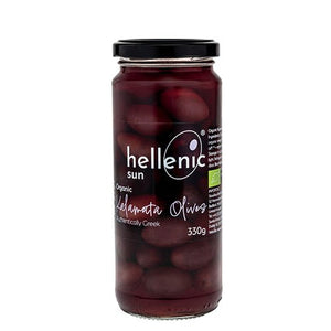 Hellenic Sun Organic Kalamata Olives 330g - Taste from the Med