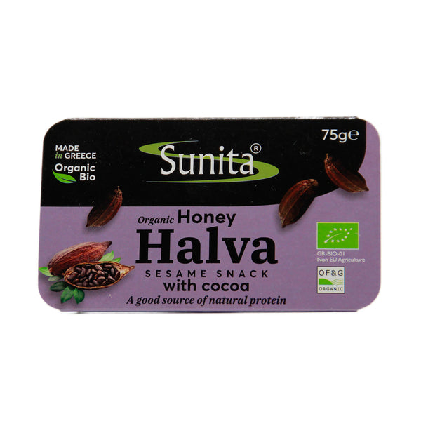Chocolate Honey Halva | Sunita Organic Honey Halva with Cocoa - 75g