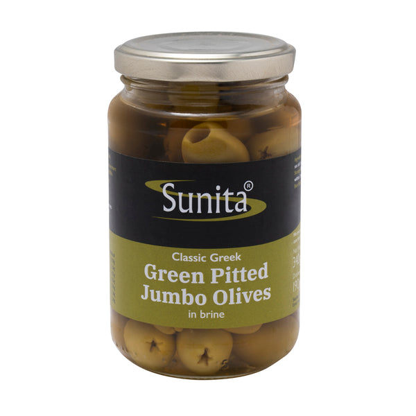 Sunita Green Pitted Jumbo Olives 340g
