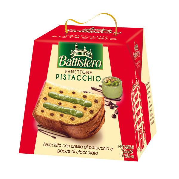 Battistero | Panettone Pistacchio Cream & Chocolate Drops - 750g