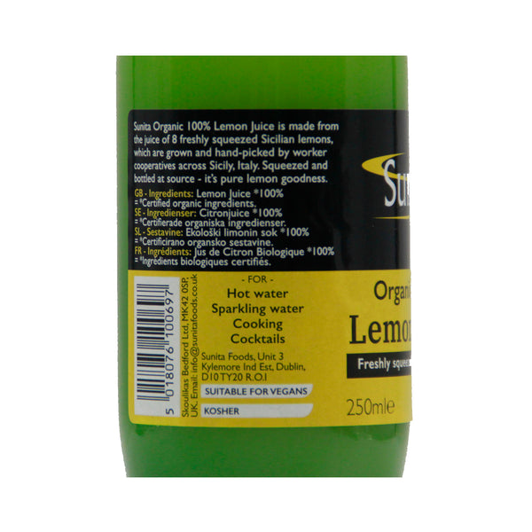 Sunita | Organic Lemon Juice - 250ml UBD 13/11/2024
