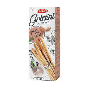 Barbero | Grissini Garlic & Herbs Ex Virgin Olive Oil - 125g - Taste from the Med