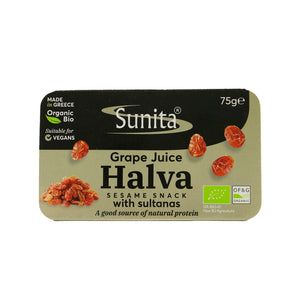 Grape Juice Halva | Sunita Organic Grape Juice Halva with Sultanas - 75g - Taste from the Med