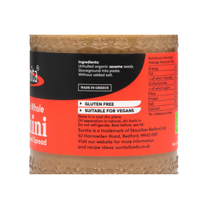 Sunita | Organic Whole Tahini - 280g - Taste from the Med